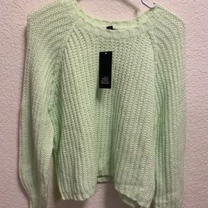 NWT Wild Fable Bright Green Sweater